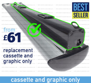 Merlin Roller Banner Replacement Graphic Cassette With New Graphic