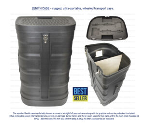 Zenith Pop Up Stand Transport Case With Graphic Wrap