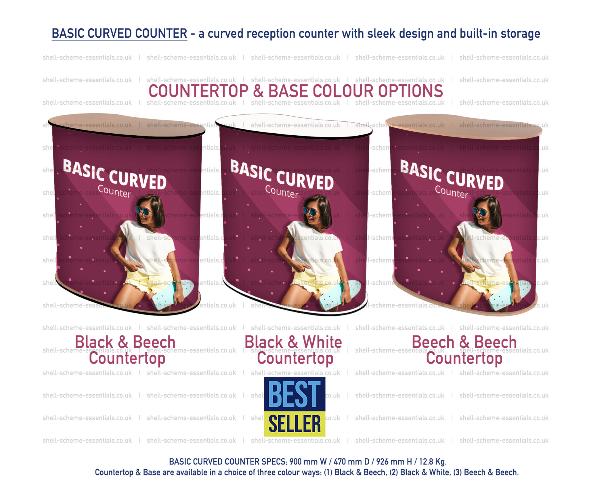 Lockable Counter Shell Scheme Shell Scheme Essentials - Basics Curved Portable Counter