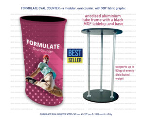 Formulate Oval Counter with Fabric Graphic