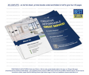 Four page folded leaflets